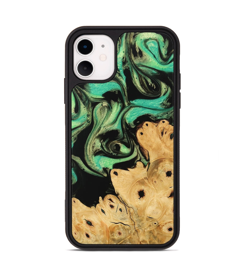 iPhone 11 Wood Phone Case - Khai (Green, 746047)