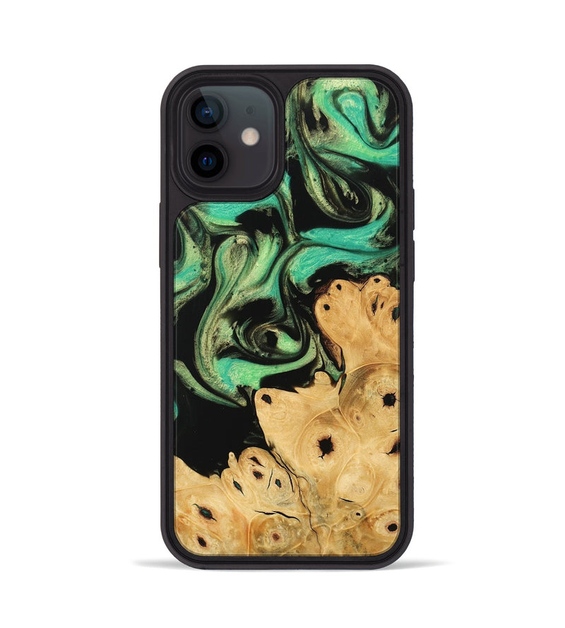 iPhone 12 Wood Phone Case - Khai (Green, 746047)