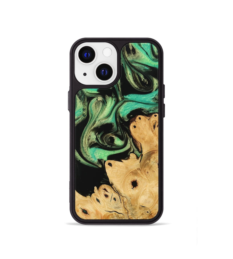 iPhone 13 mini Wood Phone Case - Khai (Green, 746047)