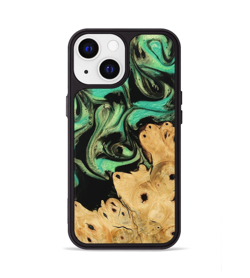 iPhone 13 Wood Phone Case - Khai (Green, 746047)