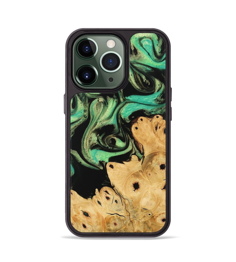 iPhone 13 Pro Wood Phone Case - Khai (Green, 746047)