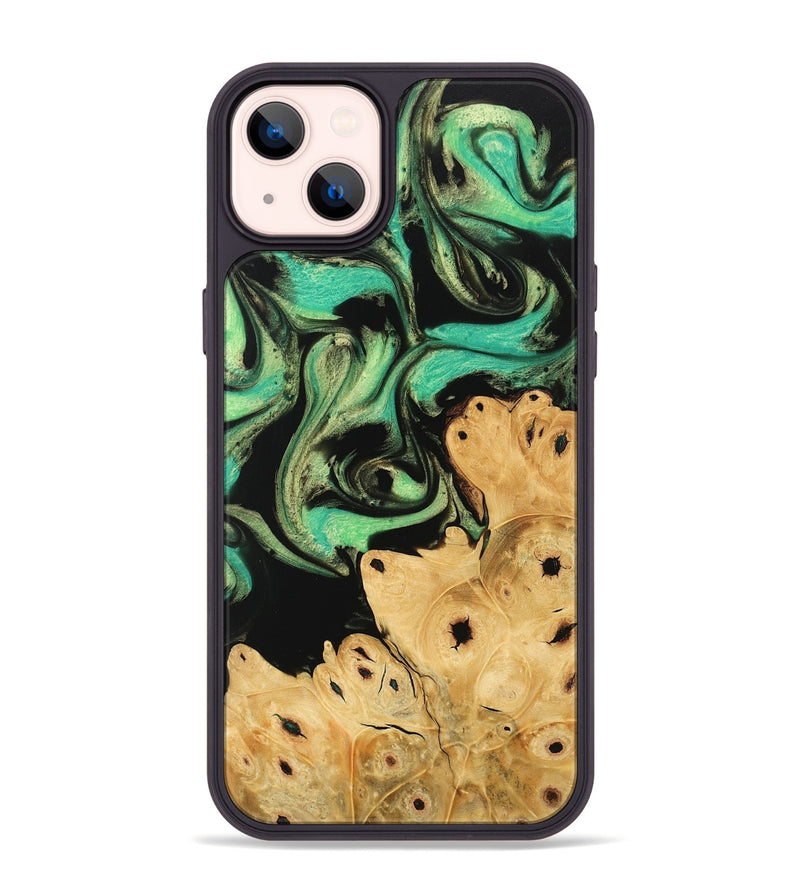 iPhone 14 Plus Wood Phone Case - Khai (Green, 746047)