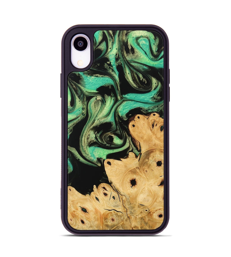 iPhone Xr Wood Phone Case - Khai (Green, 746047)