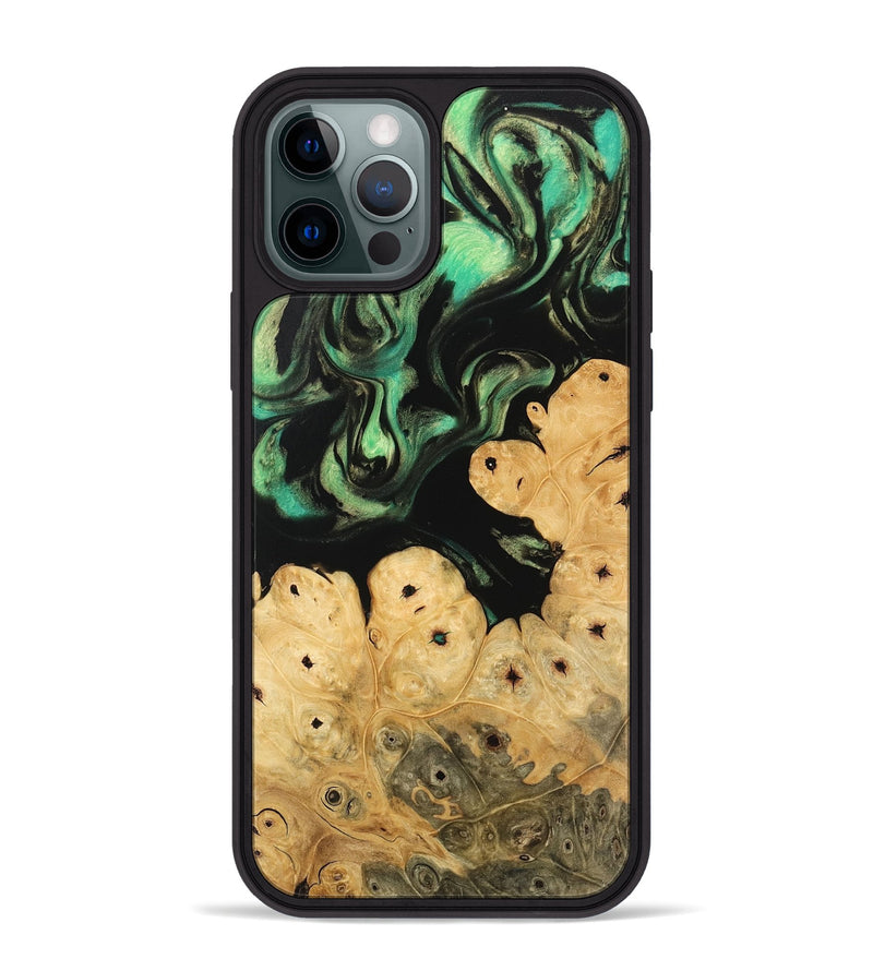 iPhone 12 Pro Max Wood Phone Case - Robb (Green, 746049)