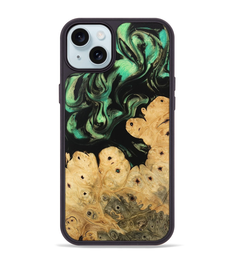 iPhone 15 Plus Wood Phone Case - Robb (Green, 746049)