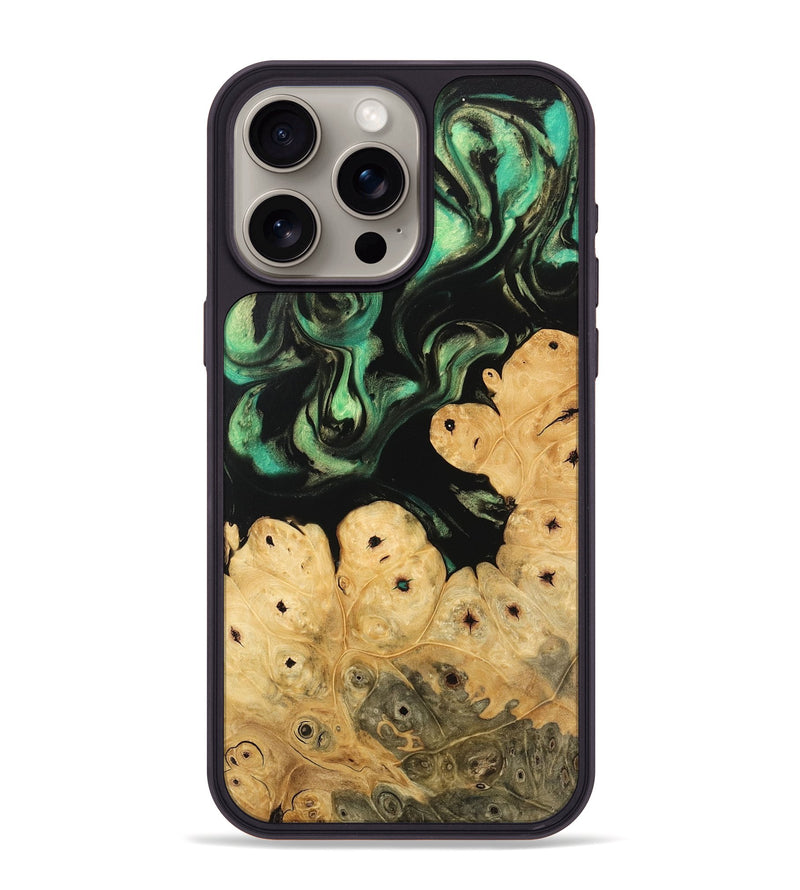 iPhone 15 Pro Max Wood Phone Case - Robb (Green, 746049)