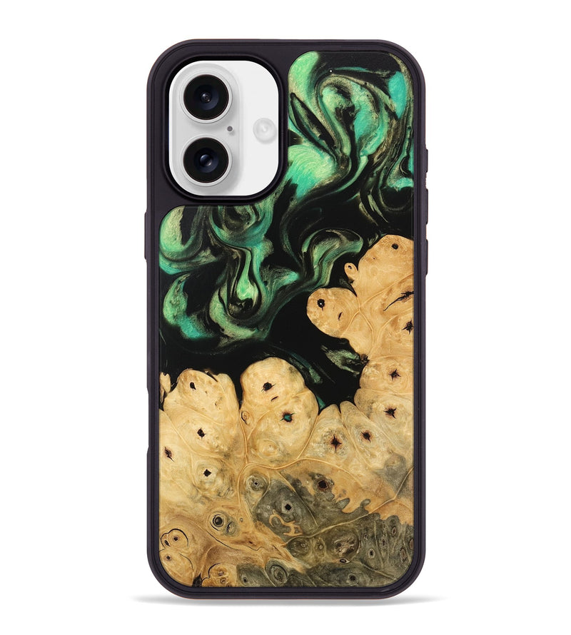 iPhone 16 Plus Wood Phone Case - Robb (Green, 746049)