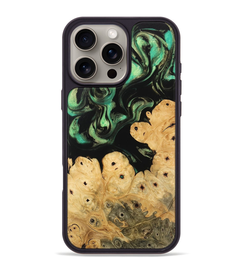 iPhone 16 Pro Max Wood Phone Case - Robb (Green, 746049)