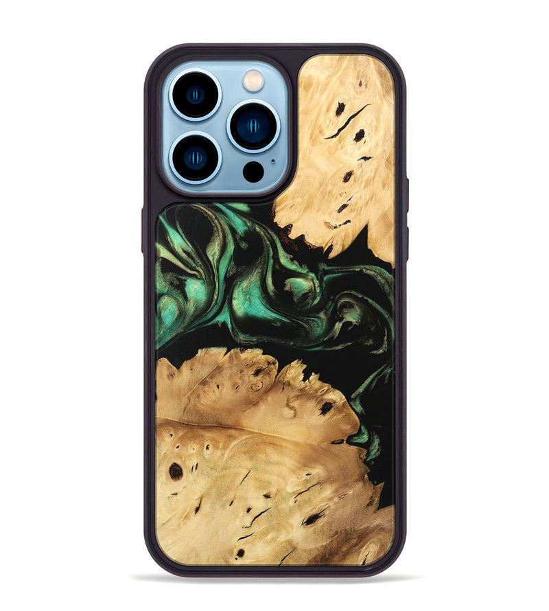 iPhone 14 Pro Max Wood Phone Case - Maxwell (Green, 746051)