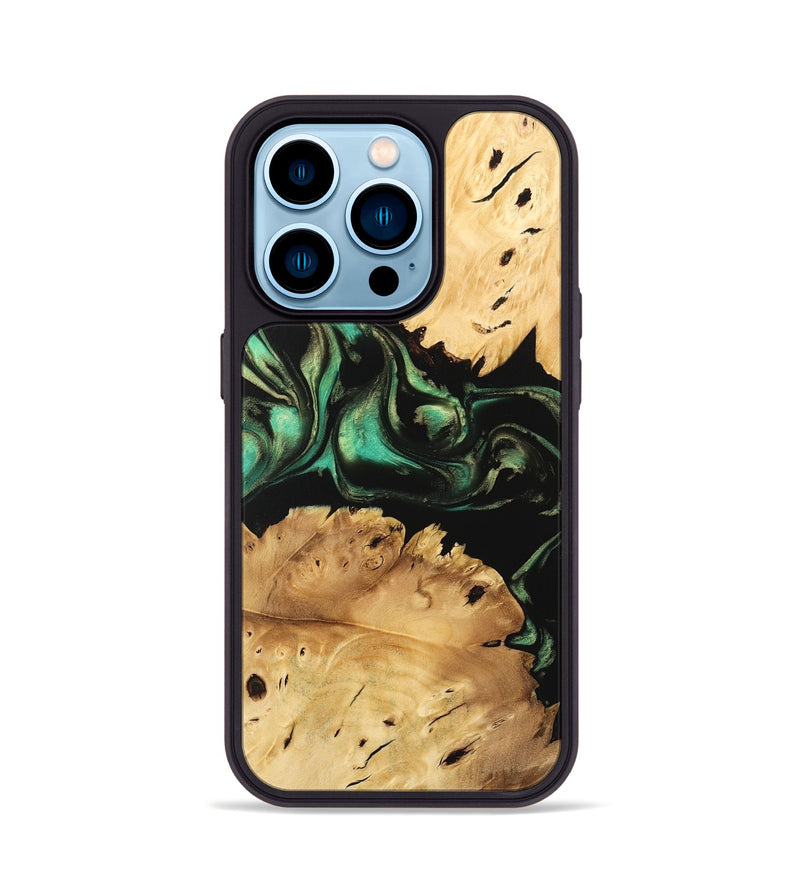 iPhone 14 Pro Wood Phone Case - Maxwell (Green, 746051)