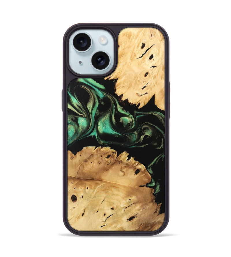 iPhone 15 Wood Phone Case - Maxwell (Green, 746051)