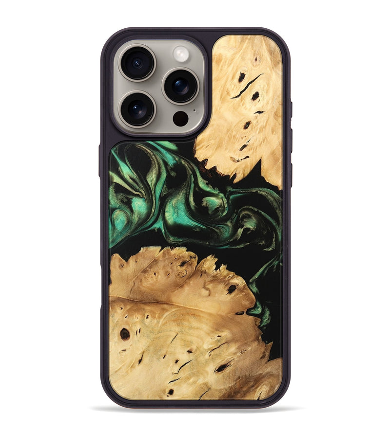 iPhone 16 Pro Max Wood Phone Case - Maxwell (Green, 746051)