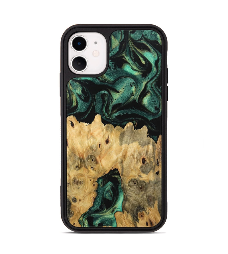 iPhone 11 Wood Phone Case - Koen (Green, 746052)