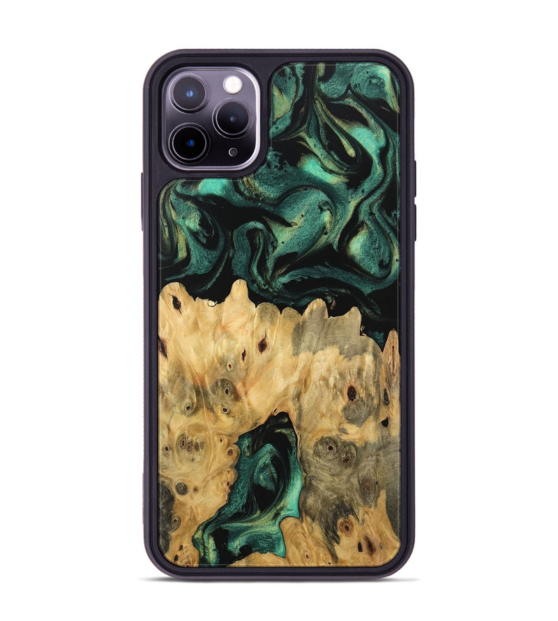 iPhone 11 Pro Max Wood Phone Case - Koen (Green, 746052)