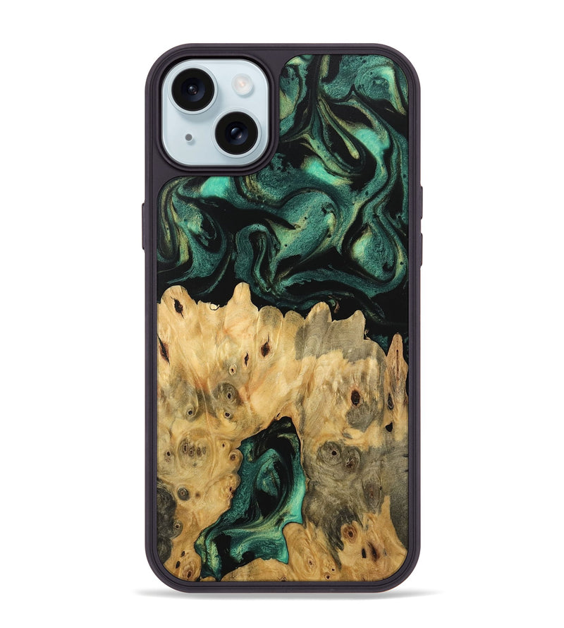 iPhone 15 Plus Wood Phone Case - Koen (Green, 746052)