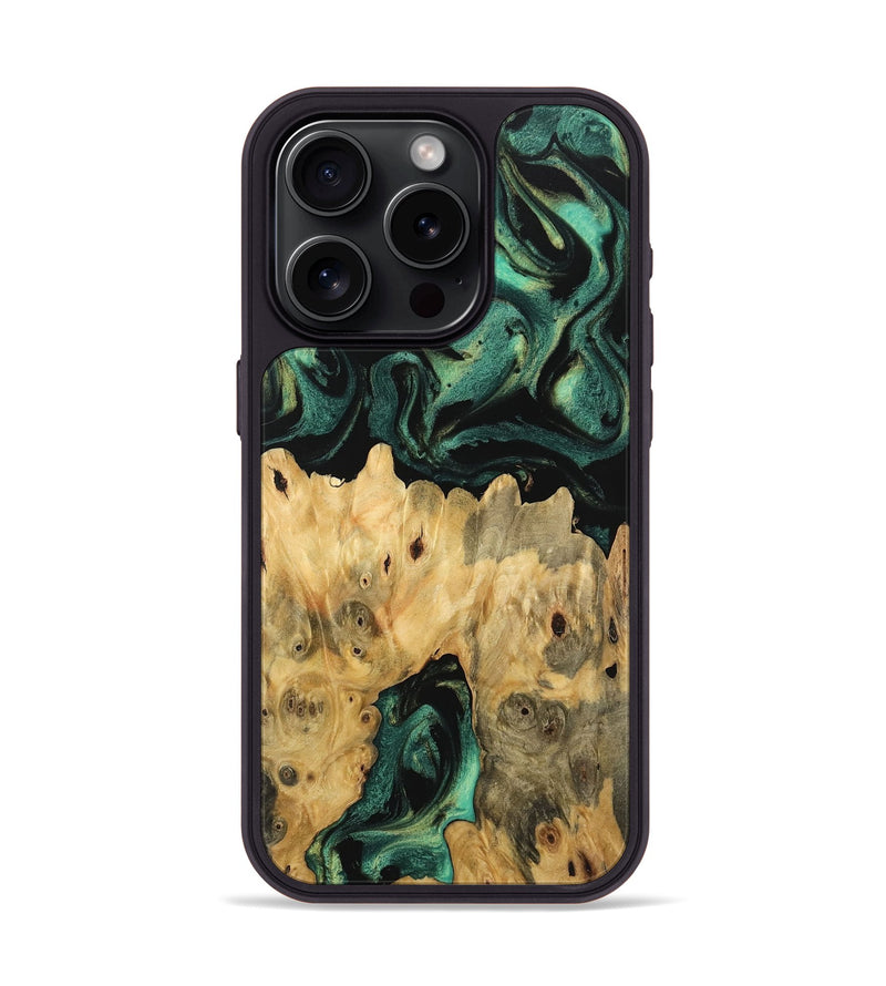 iPhone 15 Pro Wood Phone Case - Koen (Green, 746052)