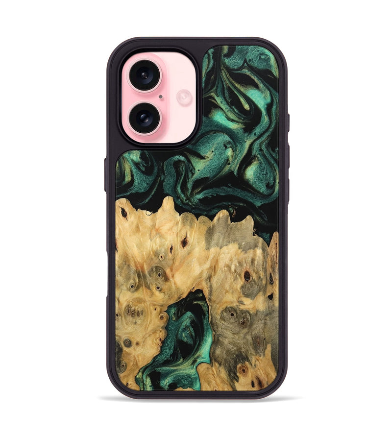 iPhone 16 Wood Phone Case - Koen (Green, 746052)