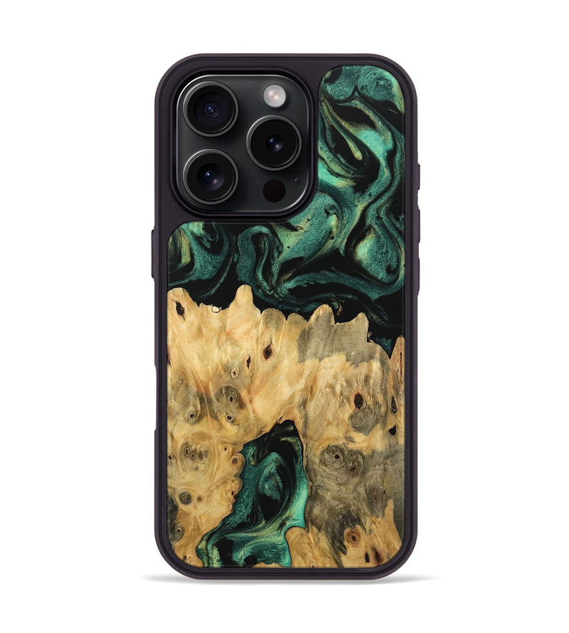 iPhone 16 Pro Wood Phone Case - Koen (Green, 746052)