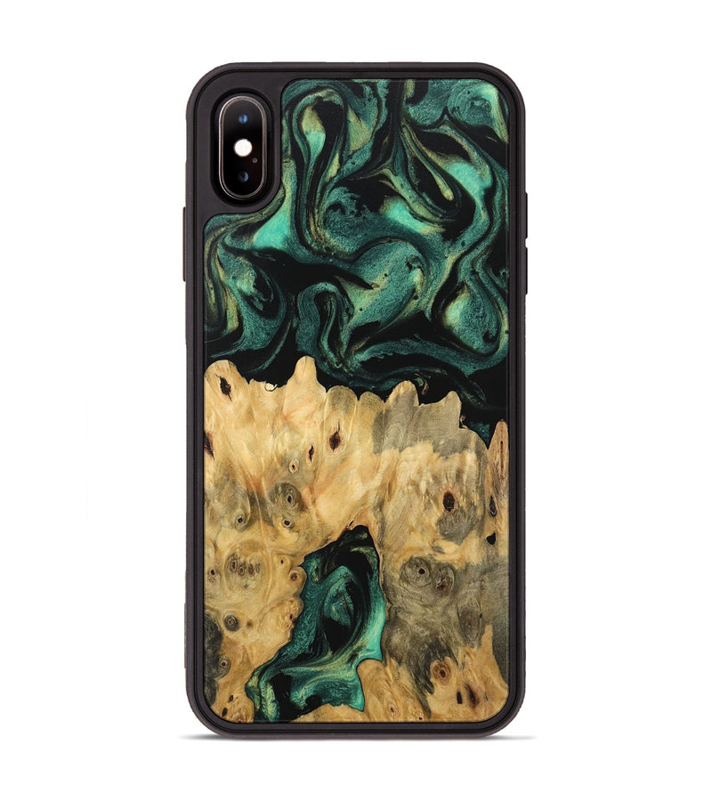 iPhone Xs Max Wood Phone Case - Koen (Green, 746052)