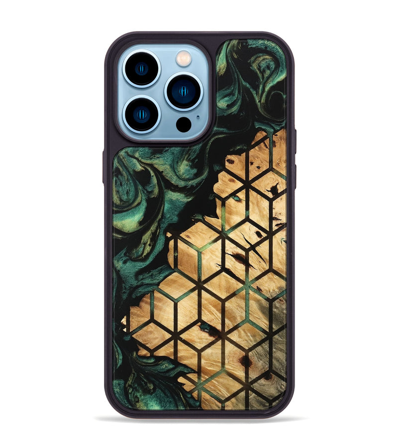 iPhone 14 Pro Max Wood Phone Case - Daisha (Pattern, 746053)