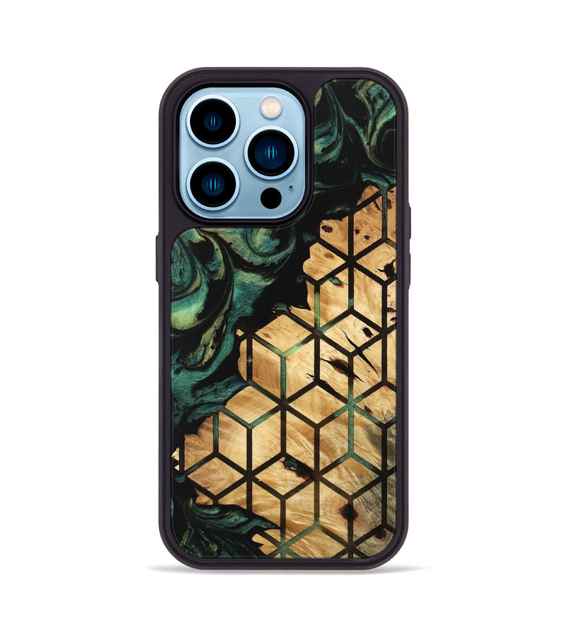 iPhone 14 Pro Wood Phone Case - Daisha (Pattern, 746053)