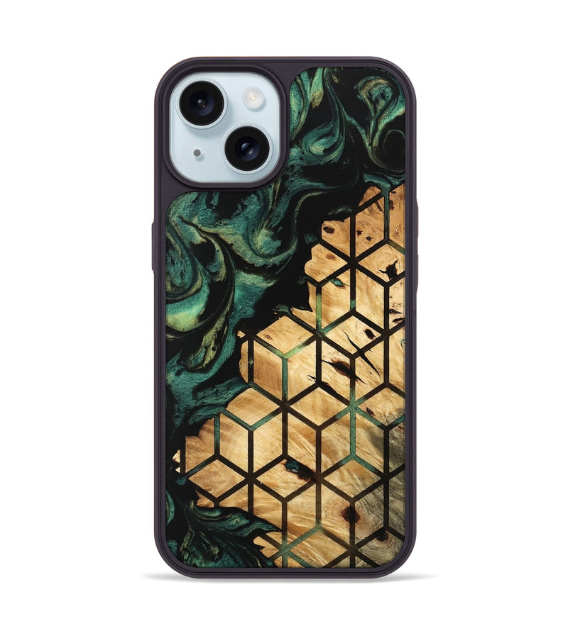 iPhone 15 Wood Phone Case - Daisha (Pattern, 746053)