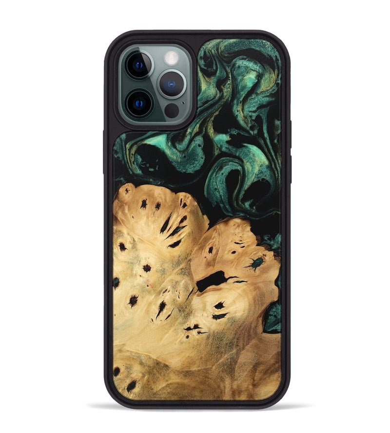 iPhone 12 Pro Max Wood Phone Case - Jolie (Green, 746054)