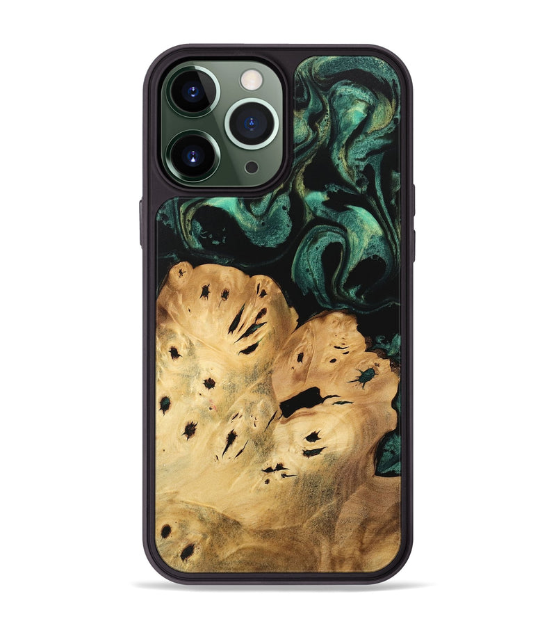 iPhone 13 Pro Max Wood Phone Case - Jolie (Green, 746054)