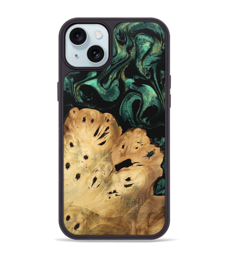 iPhone 15 Plus Wood Phone Case - Jolie (Green, 746054)