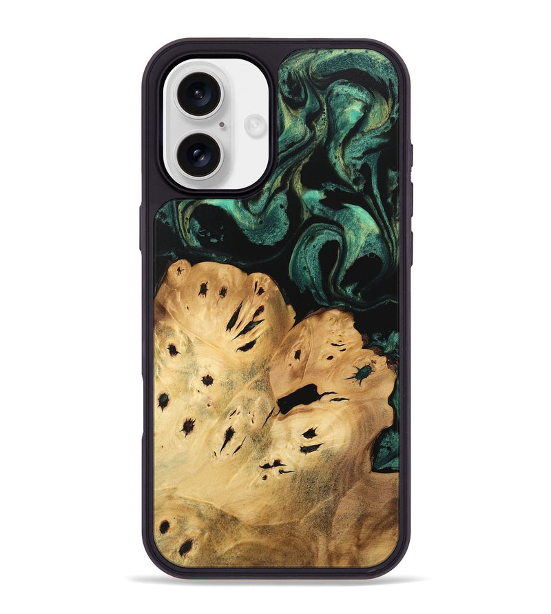 iPhone 16 Plus Wood Phone Case - Jolie (Green, 746054)