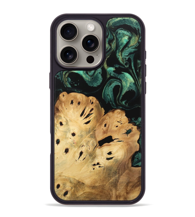 iPhone 16 Pro Max Wood Phone Case - Jolie (Green, 746054)