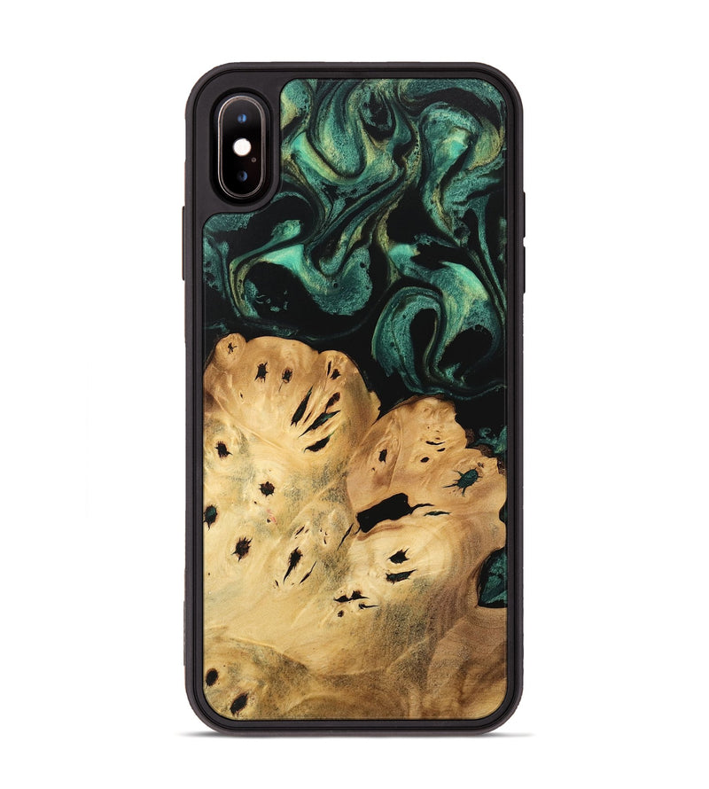 iPhone Xs Max Wood Phone Case - Jolie (Green, 746054)