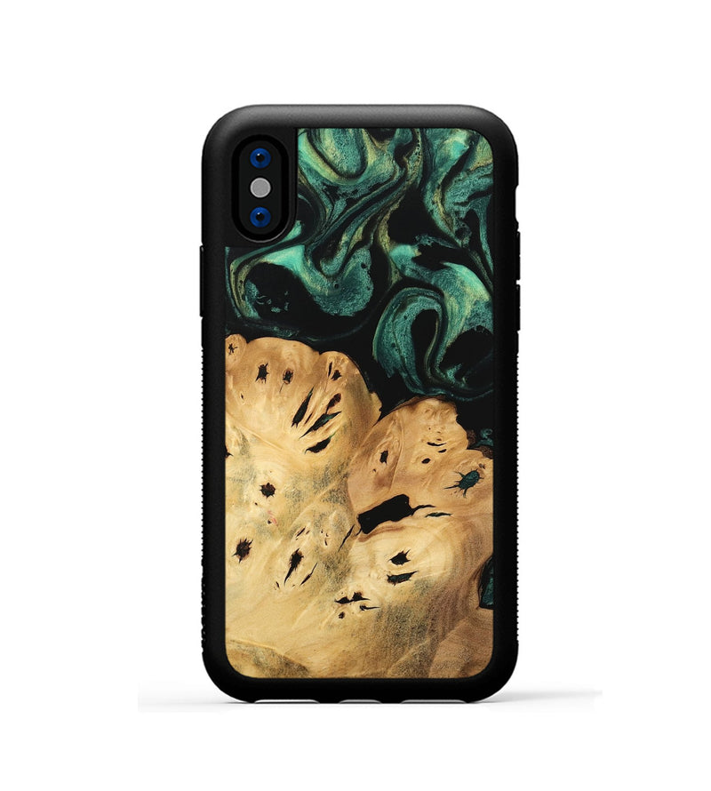 iPhone Xs Wood Phone Case - Jolie (Green, 746054)