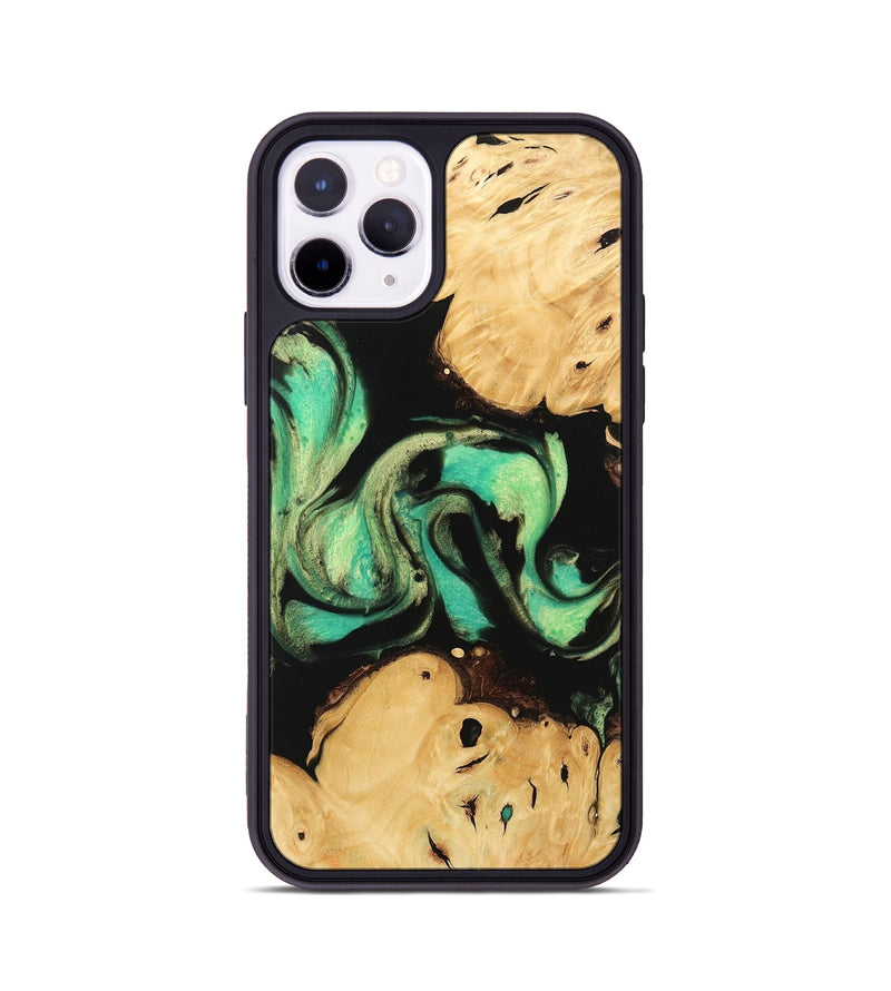 iPhone 11 Pro Wood Phone Case - Omer (Green, 746056)