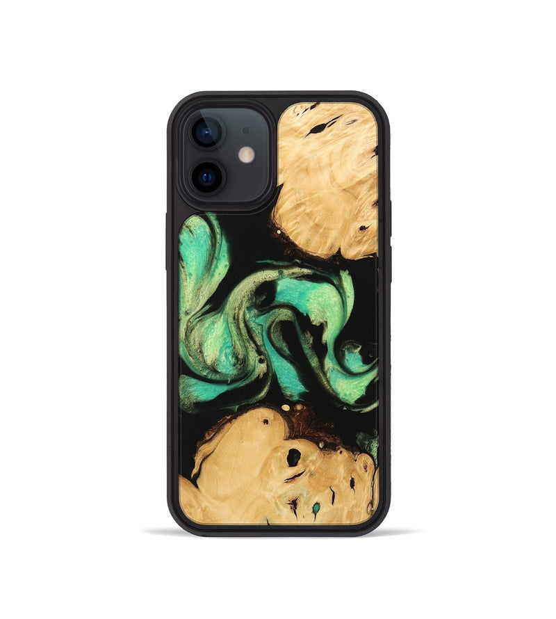 iPhone 12 mini Wood Phone Case - Omer (Green, 746056)