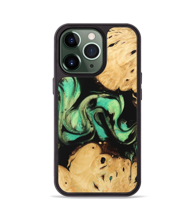 iPhone 13 Pro Wood Phone Case - Omer (Green, 746056)