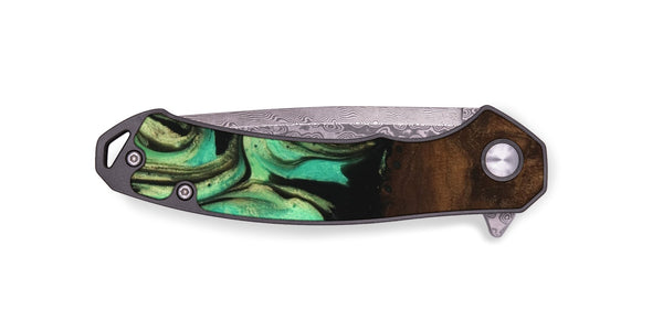 EDC Wood Pocket Knife - Haleigh (Green, 746062)