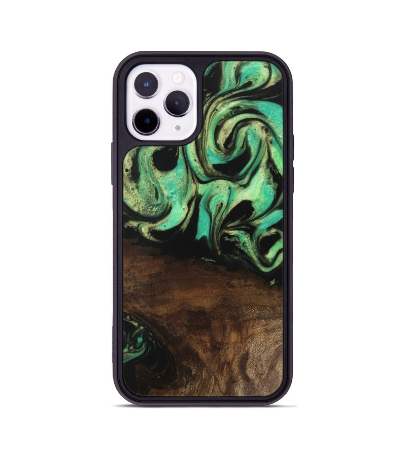 iPhone 11 Pro Wood Phone Case - Haleigh (Green, 746062)