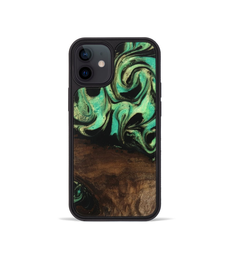 iPhone 12 mini Wood Phone Case - Haleigh (Green, 746062)