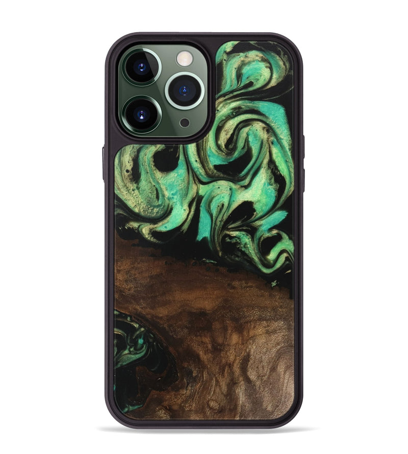 iPhone 13 Pro Max Wood Phone Case - Haleigh (Green, 746062)