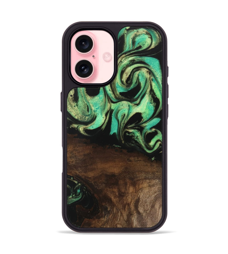 iPhone 16 Wood Phone Case - Haleigh (Green, 746062)