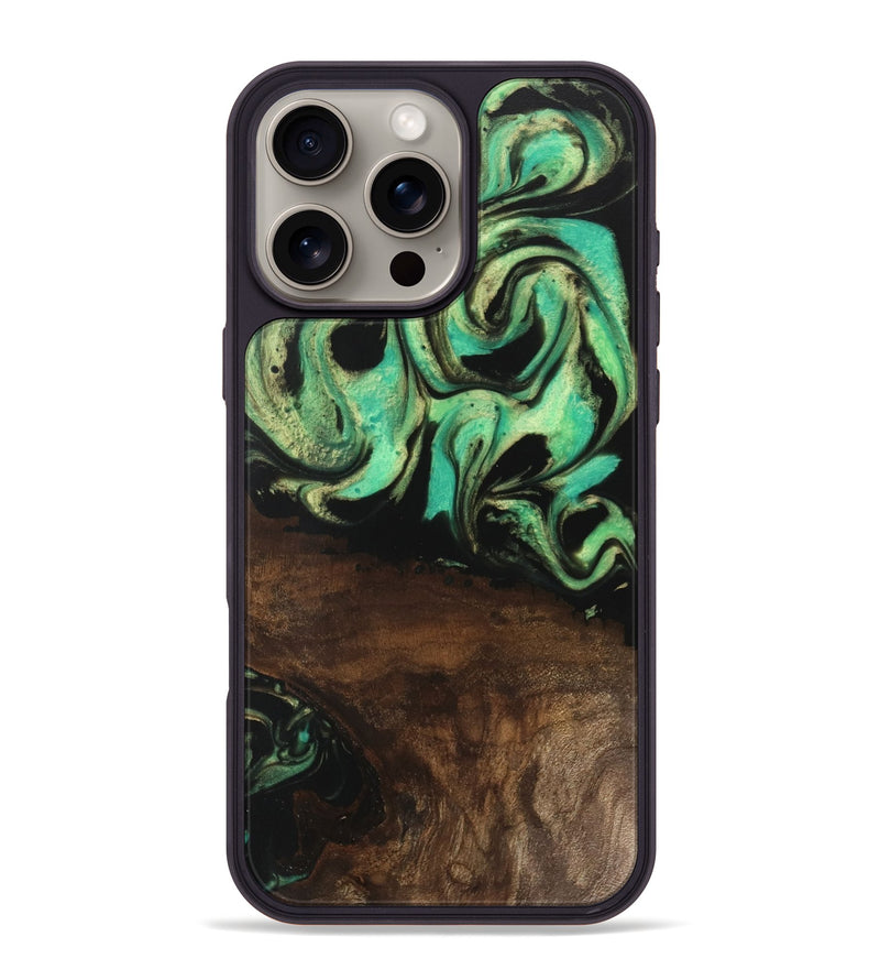 iPhone 16 Pro Max Wood Phone Case - Haleigh (Green, 746062)