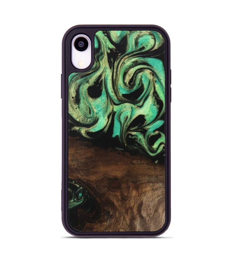 iPhone Xr Wood Phone Case - Haleigh (Green, 746062)