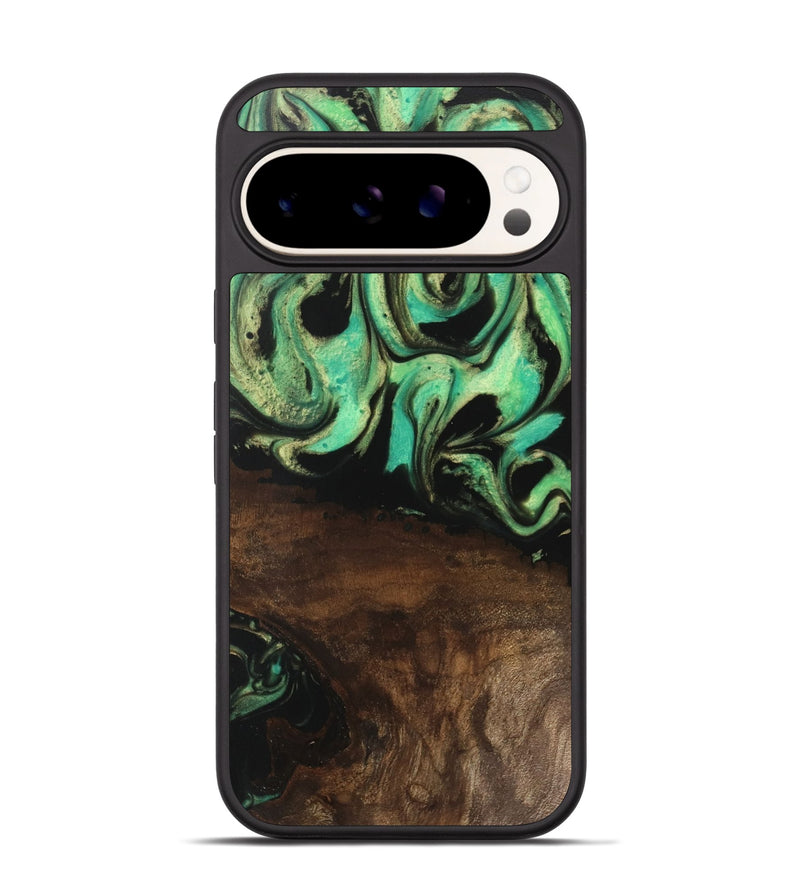 Pixel 9 Wood Phone Case - Haleigh (Green, 746062)