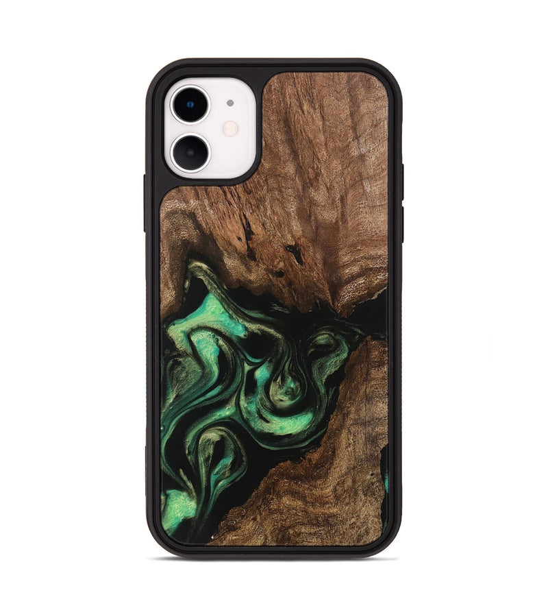 iPhone 11 Wood Phone Case - Danette (Green, 746066)