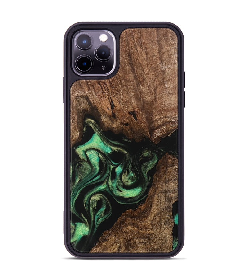 iPhone 11 Pro Max Wood Phone Case - Danette (Green, 746066)