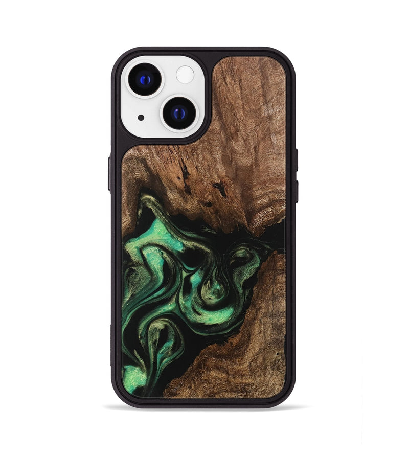 iPhone 13 Wood Phone Case - Danette (Green, 746066)