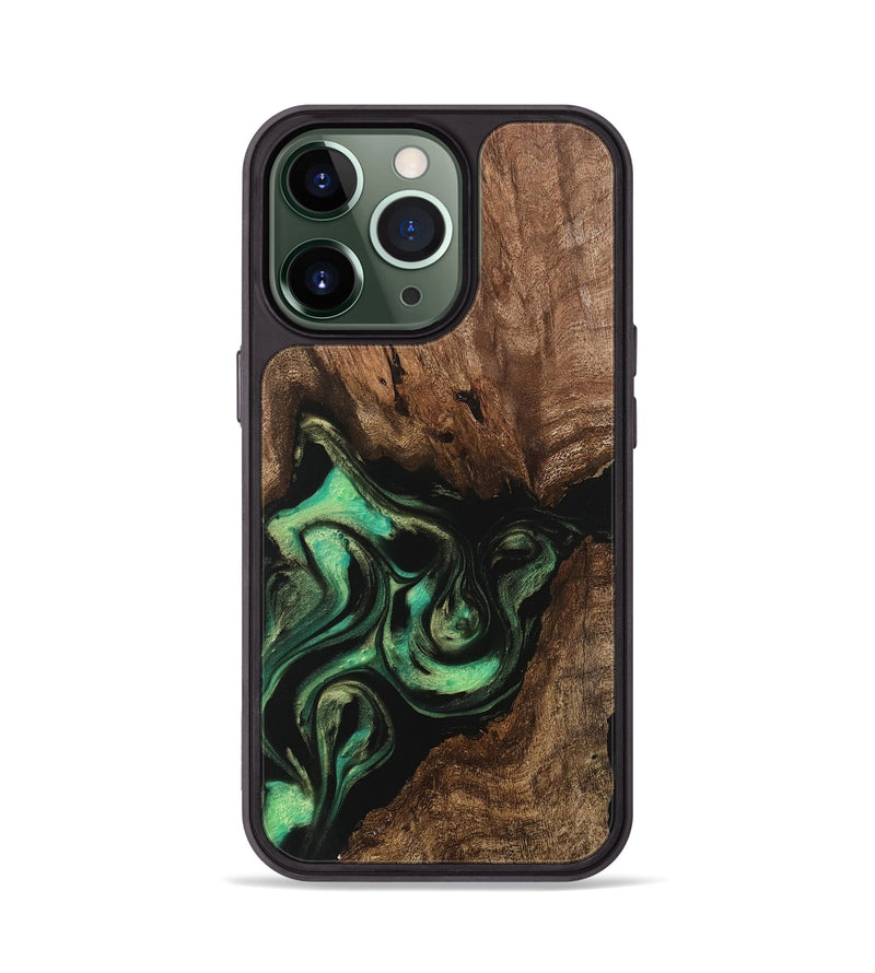 iPhone 13 Pro Wood Phone Case - Danette (Green, 746066)