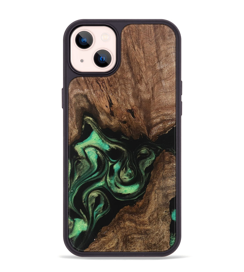 iPhone 14 Plus Wood Phone Case - Danette (Green, 746066)