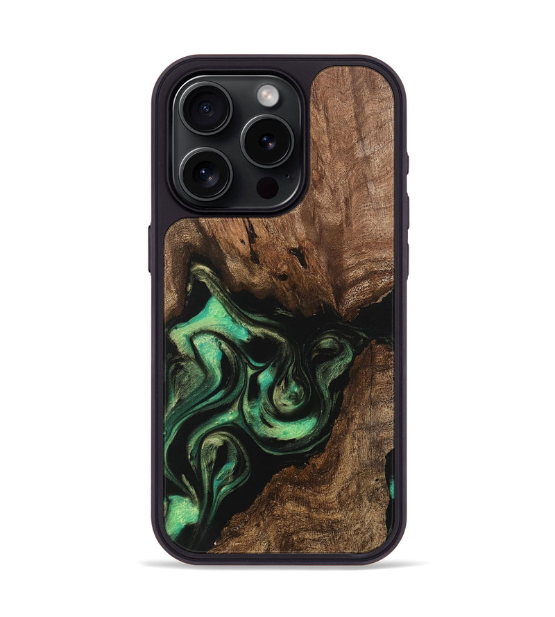 iPhone 15 Pro Wood Phone Case - Danette (Green, 746066)